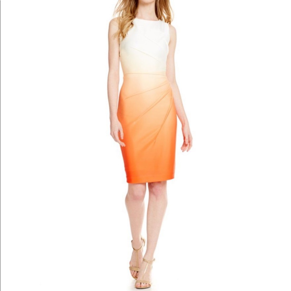 Calvin Klein Orange Ombré Dress